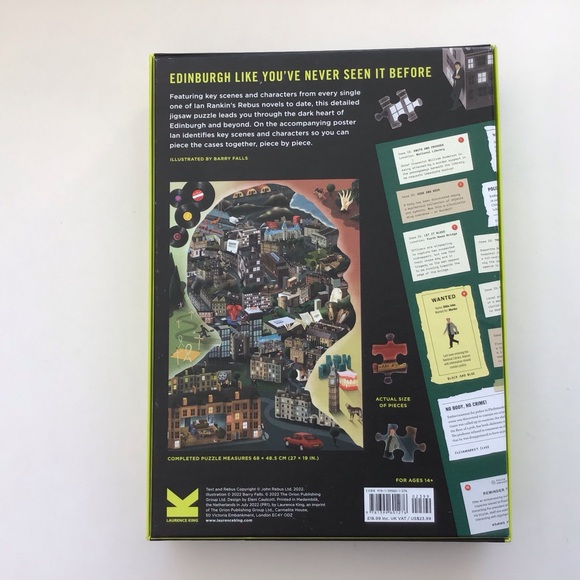 The World of Ian Rankin The Edinburgh of Inspector John Rebus 1000 Piece Puzzle - Picture 3 of 7